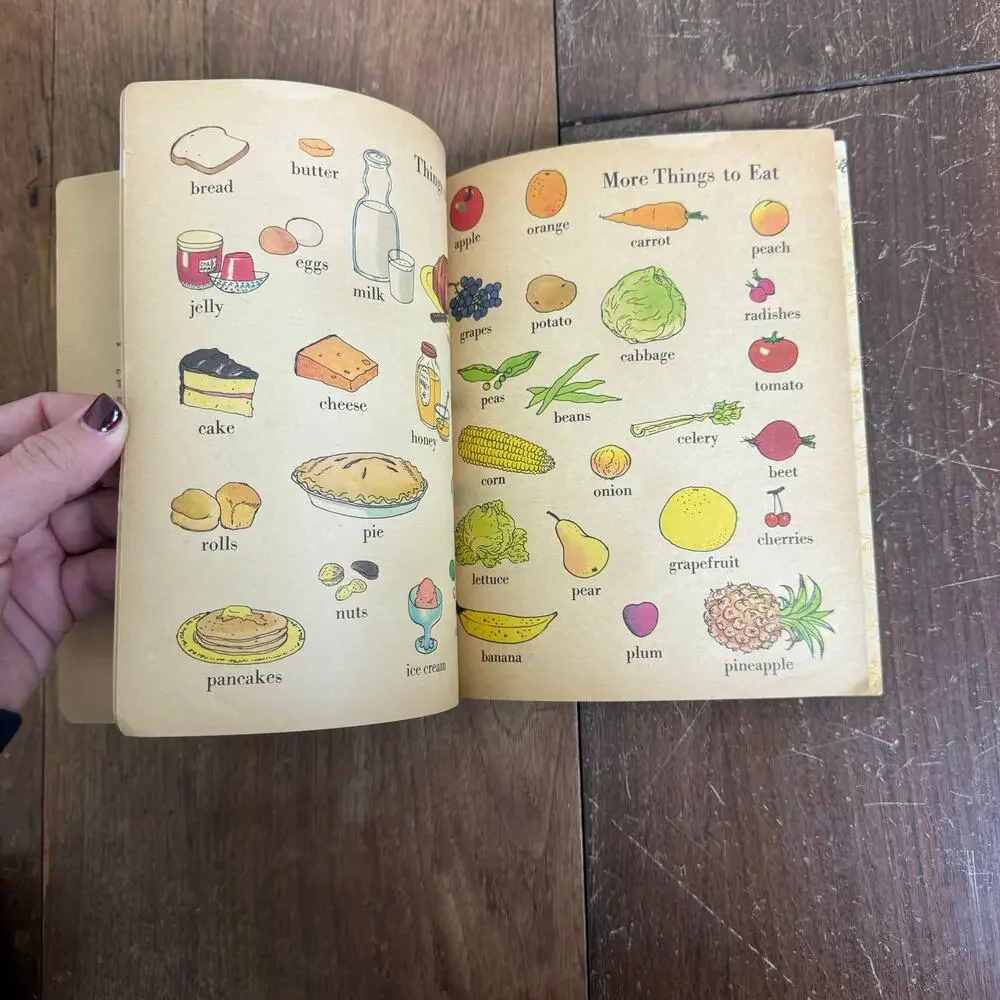 1950s Simon & Schuster Little Golden Activity Book Words Vintage Children's Book